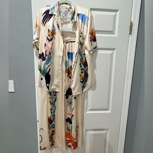 Luxxel Satin Printed Two-Piece Set | Worn 1x